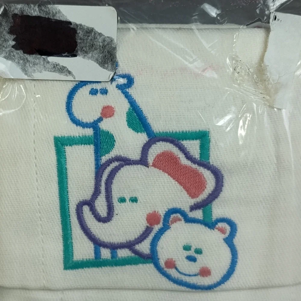 Vintage Gerber Diaper Burp Cloths Lap Pad 100% Cotton I Love Mommy / Daddy NEW